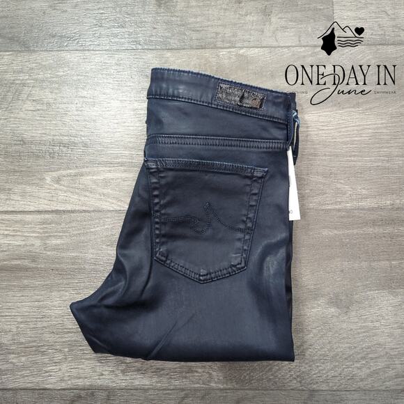 Adriano Goldschmied The Legging Ankle Super Skinny Faux Leather Jeans Size 27 (4 - Picture 6 of 6